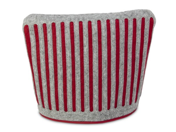 Bredemeijer Teemütze Linea grau rot Filz - Art.-Nr. 47043