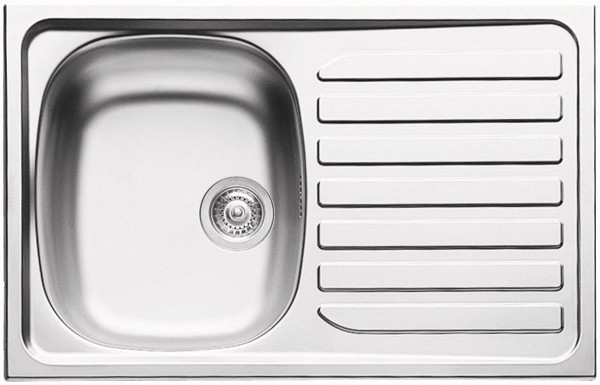 Pyramis Küchenspüle Creta Flat 75,5 cm 1 Becken 1D (Einbau)