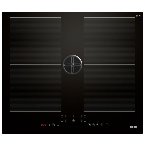 CasoDesign autarkes Kochfeld Induktion 60 cm Flächeninduktion mit Umluft Kochfeldabzug