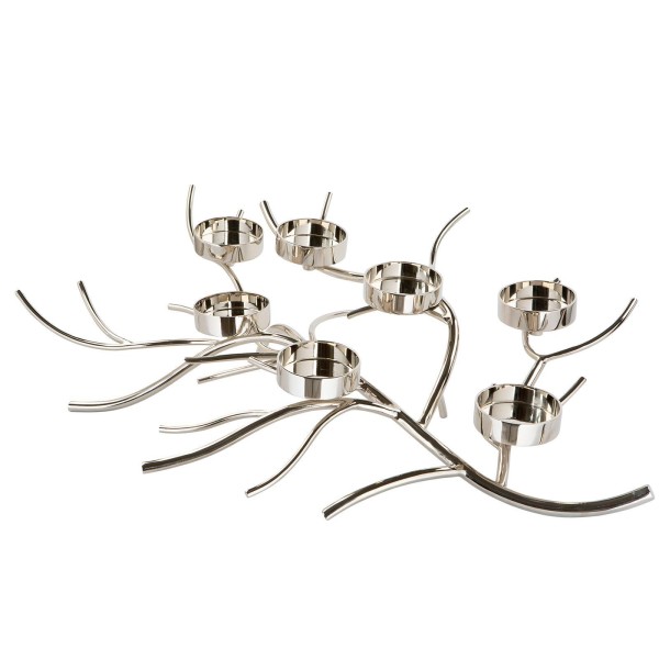Fink 7-flg. Stumpenkerzenleuchter 80 cm Aluminium Kerzenhalter zum Stellen oder Aufhängen - Art.-Nr. 158015