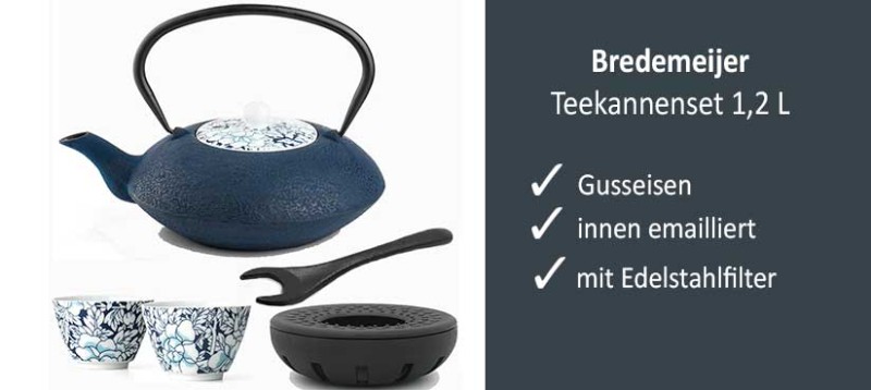 Teekannen Sets aus Gusseisen, Edelstahl, Glas & Keramik | MM-ComSale