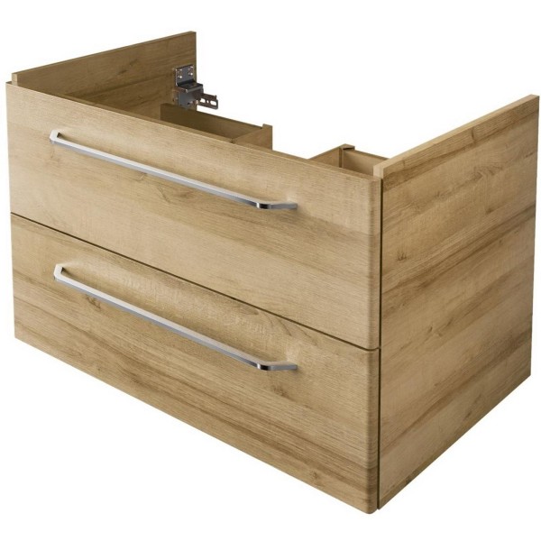 Fackelmann hängender Waschtischunterschrank 80 cm mit 2 Schubladen Milano braun