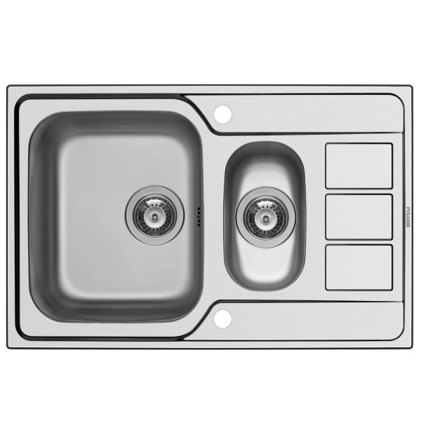 Pyramis Küchenspüle Athena Extra 79 cm 1 1/2 Becken 1D (Einbau)