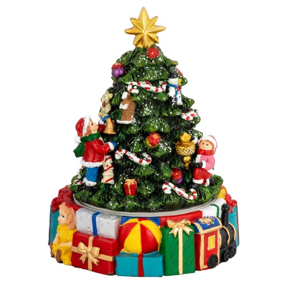 Spieluhr Weihnachten zum Aufziehen Ø 12 cm "Oh Tannenbaum" Melodie