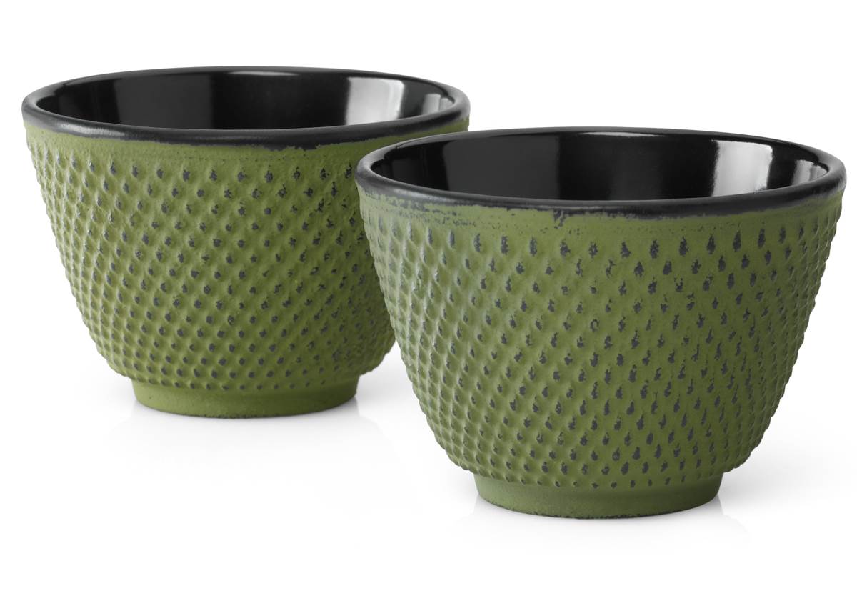 kleine grüne gusseiserne Teebecher Ø 7.8 cm | MM-ComSale