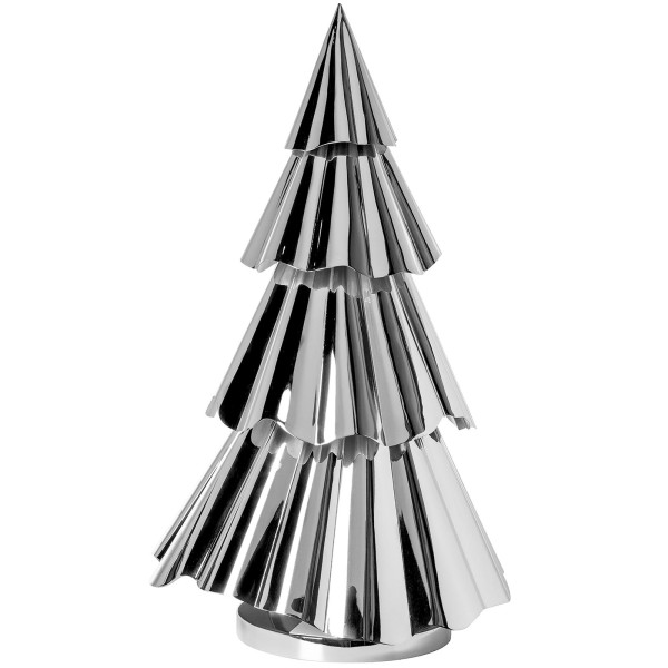 Fink großer silberner Deko-Tannenbaum 60 cm Eisen glänzend Dekobaum zum Aufstellen - Art.-Nr. 151219