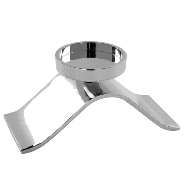 Fink silberner Stumpenkerzenhalter 23 cm Aluminium Kerzenständer in Wellenform - Art.-Nr. 158091