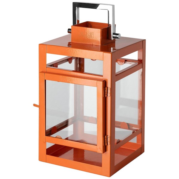 Fink kleine Laterne 20 cm orange Windlicht für Stumpenkerzen oder LED-Kerzen - Art.-Nr. 147058