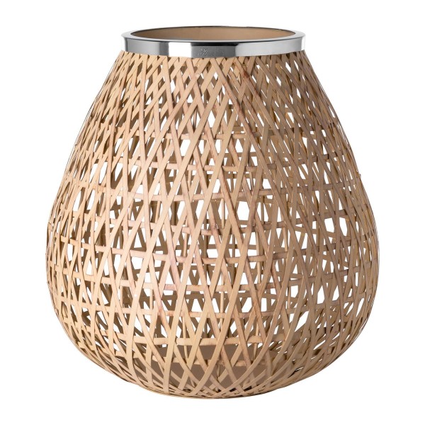 Fink großes Windlicht ohne Glas 35 cm Kerzenhalter im Flecht-Design für LED- & Stumpenkerzen - Art.-Nr. 146356