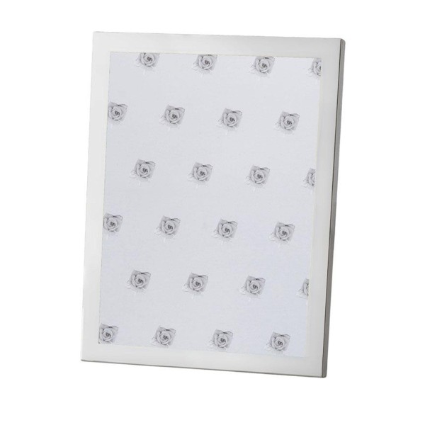 Bilderrahmen 15 x 20 cm versilberter Fotorahmen mit schmaler Rahmenleiste & Samtrückwand