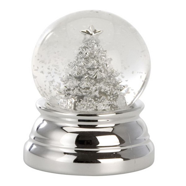 H.Bauer jun. Schneekugel 6.5 x cm 5 cm - Art.-Nr. 5176ver kleine versilberte