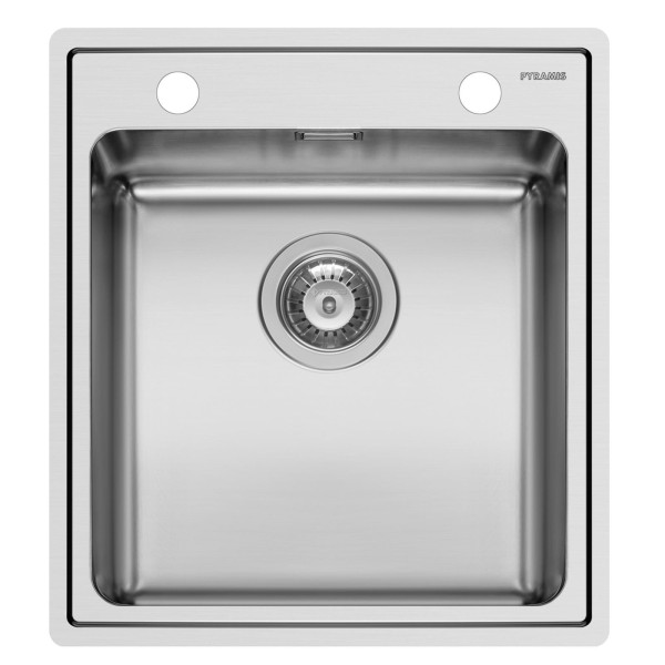 Pyramis Küchenspüle Pella 47 cm 1 Becken (Einbau oder flächenbündig)