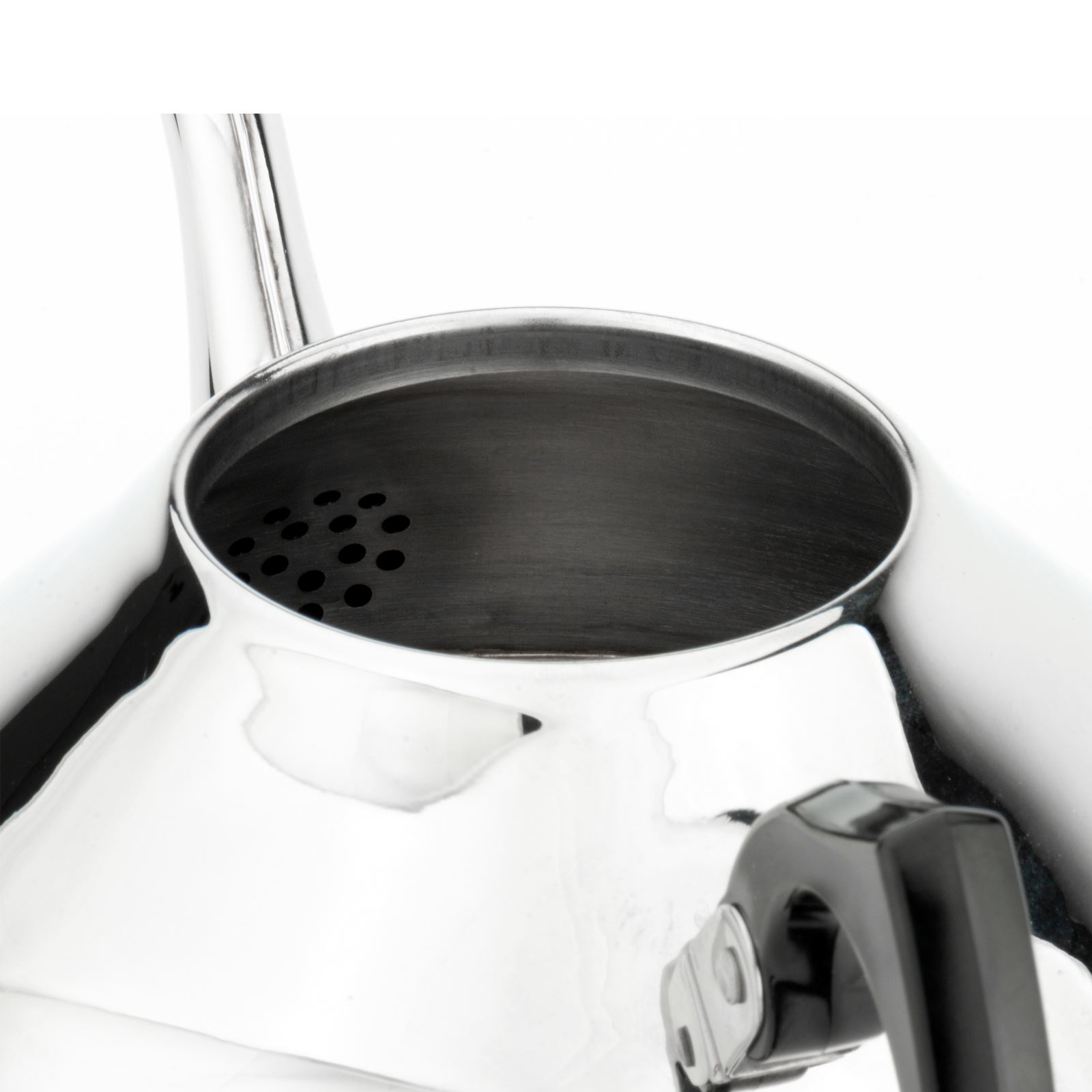 kleine silberne einwandige Edelstahl Teekanne 0.75 L Stövchen Filter