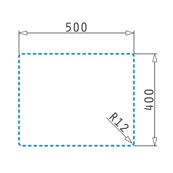 tiefe eckige Edelstahl Unterbauspüle 50 cm 1 Becken | MM-ComSale