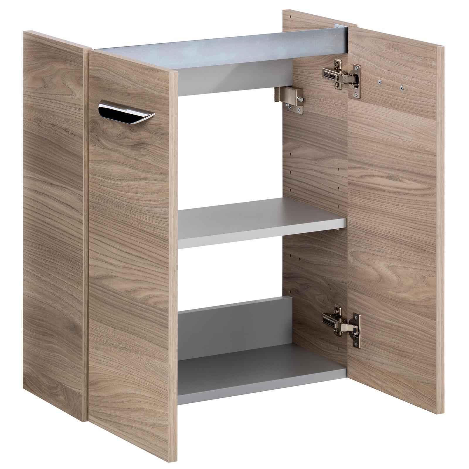 Fackelmann helles hängendes LED Gäste WC Badmöbel Set 4-tlg. ca. 60 cm