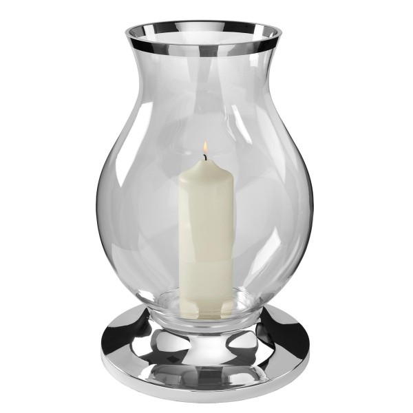 Fink elegantes Glas-Windlicht 50 cm großes bauchiges Hurrikanglas für Stumpenkerzen - Art.-Nr. 159542