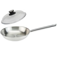 Vorschau: SKK flache Profi Pfanne Induktion 24cm klein 18/10 Edelstahl Bratpfanne rostfrei & Vollglasdeckel Vorschau: SKK flache Profi Pfanne Induktion 24cm klein 18/10 Edelstahl Bratpfanne rostfrei & Vollglasdeckel