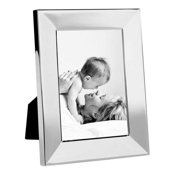 Fink glänzender Bilderrahmen 10x15 cm Fotorahmen mit breiter versilberter Leiste - Art.-Nr. 133522