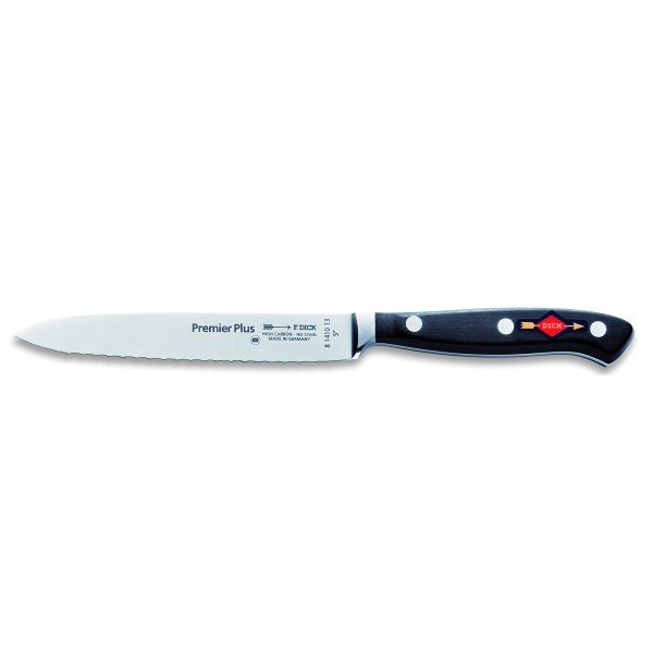 Dick 8141013 Premier Plus Allzweckmesser Wellenschliff schwarz 13 cm