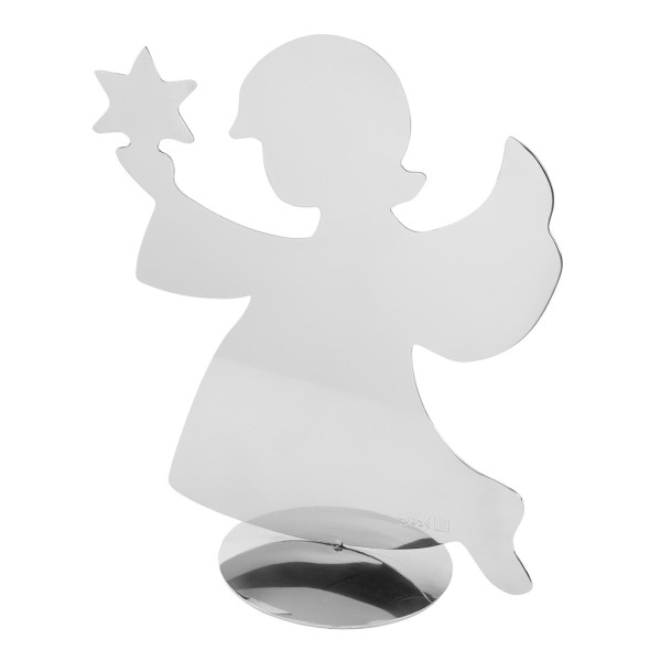 Fink Engel Deko-Figur aus Edelstahl 13 x 7 x 15 cm zum Aufstellen Weihachten & Advent - Art.-Nr. 141316
