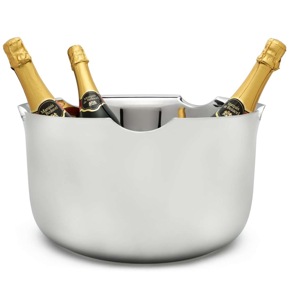 große doppelwandige Edelstahl Champagnerschale Ø ca. 40 cm | MM-ComSale