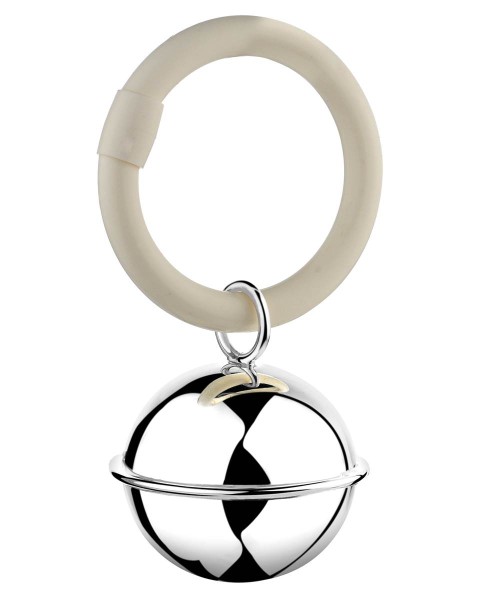 Zilverstad Rassel Ball am Ring 925-er Silber L 9 cm B 3,5 cm H 5,5 cm - Art.-Nr. A7360010