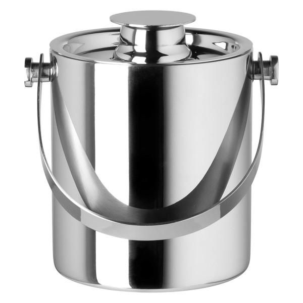 Fink Edelstahl Eiswürfeleimer 14 cm Edelstahl doppelwandiger Eisbehälter mit Deckel - Art.-Nr. 154224