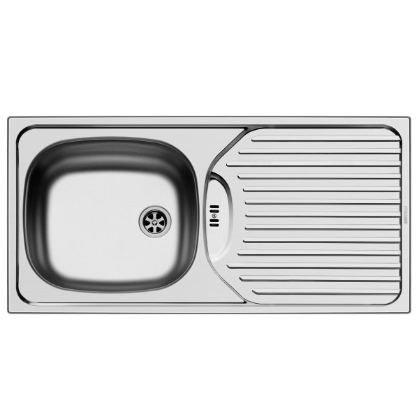 breite Edelstahl Einbau Küchenspüle 86 cm 1 Becken