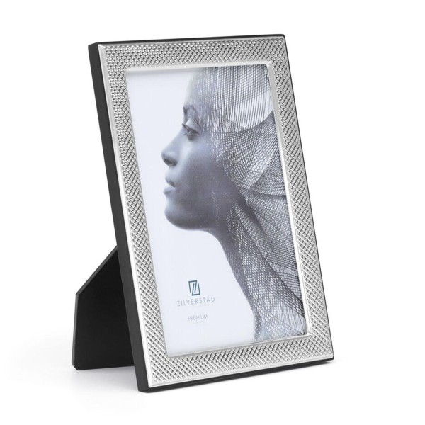 Zilverstad silberner Fotorahmen 10x15 cm Miro Silver Bilderrahmen Rahmen geperlt