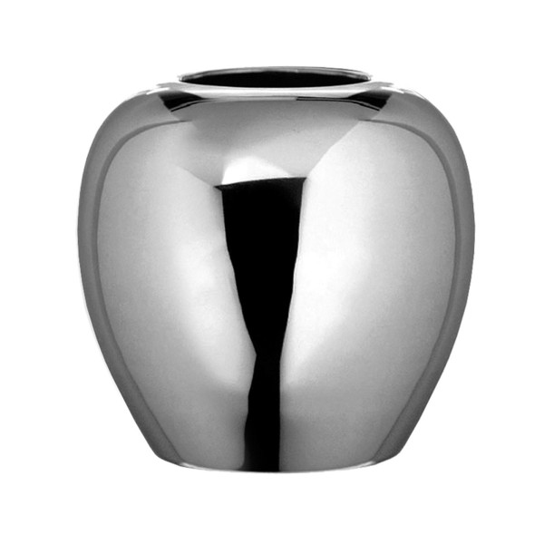 Fink elegante kleine Blumenvase Ø 20 cm runde silberne Metall-Vase im Kugeldesign - Art.-Nr. 157010