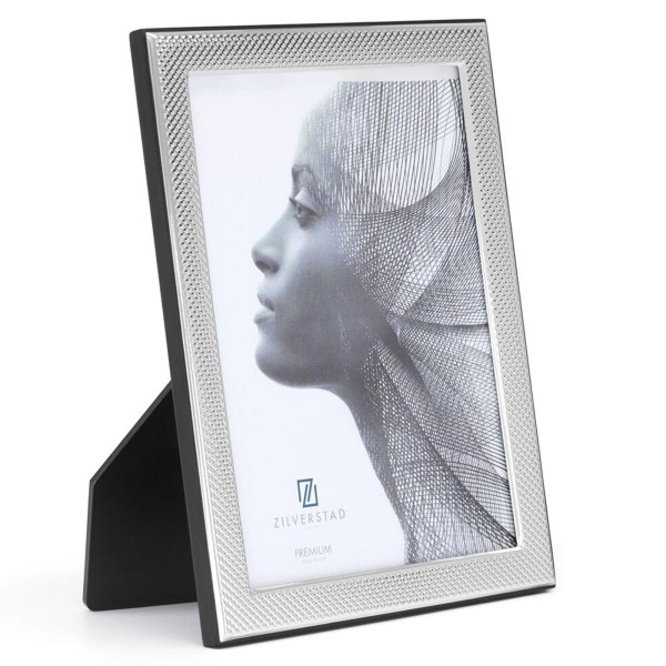 Zilverstad silberner Fotorahmen 13x18 cm Miro Silver Bilderrahmen Rahmen geperlt