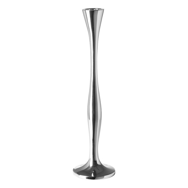 Fink Kerzenleuchter 32 cm Aluminium glänzend silber schlanker Kerzenhalter für 1 Stabkerze - Art.-Nr. 140273