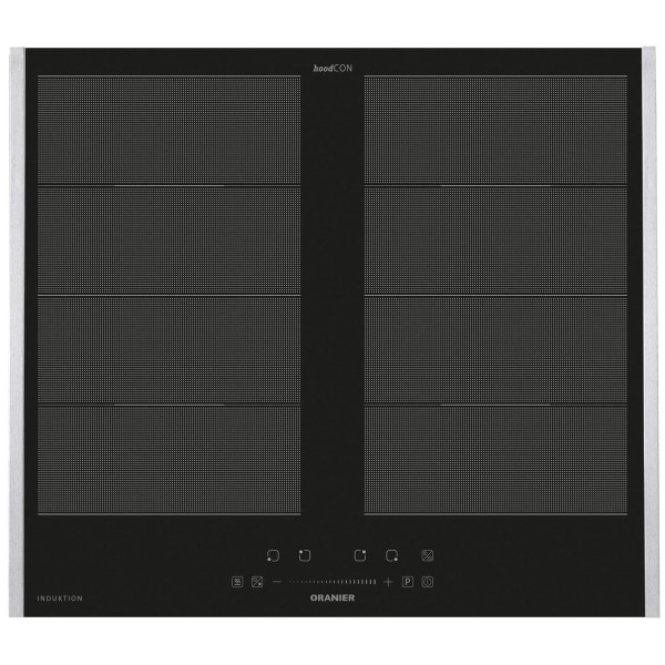 Oranier Induktionskochfeld 60 cm FLI560 Flächen-Induktion Slider-Bedienung & Zubehör Seitenleisten Edelstahl