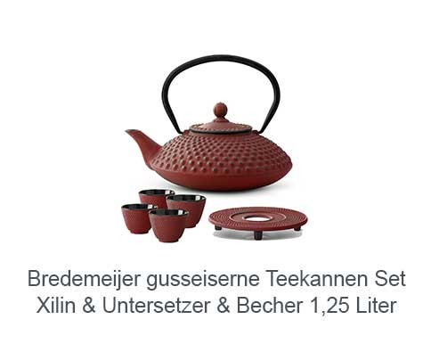 Edelstahl, aus Teekannen Gusseisen, Glas & | MM-ComSale Sets Keramik