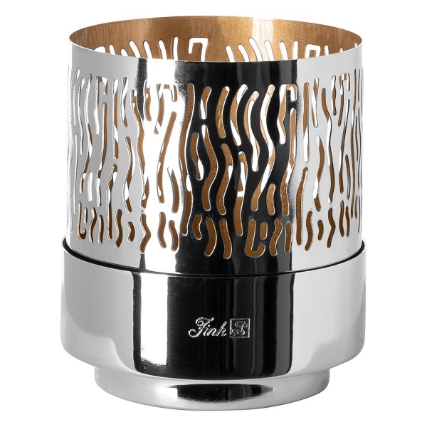 Fink elegantes Windlicht ohne Glas 15 cm Stimmungslicht aus Eisen für LED-Kerzen - Art.-Nr. 146309