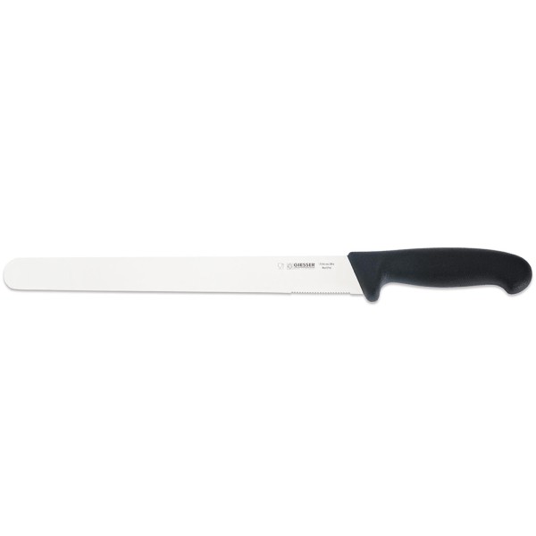 Giesser großes Aufschnittmesser 28 cm schwarz mit gestanzter Klinge & Anrisswelle - Art.-Nr. 7705 aw 28