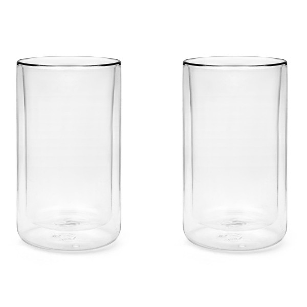 Bredemeijer 2-teilige doppelwandige Trinkgläser aus Glas je 400 ml Volumen