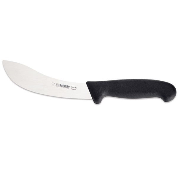 Giesser Schlachtmesser 16 cm mit breiter stark gebogenen Messerklinge schwarz - Art.-Nr. 2405 16