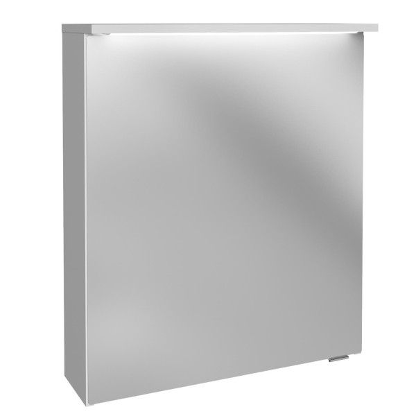 Fackelmann 1-türiger LED Spiegelschrank 60 cm mit Leuchtpaneele Oxford weiß