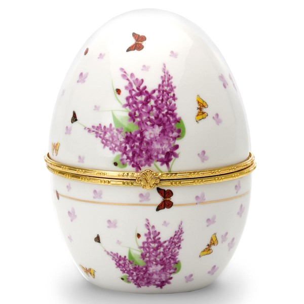 H.Bauer jun. Porzellan Ei 10 cm vergoldet Höhe 12 cm - Art.-Nr. 5210verg vergoldetes