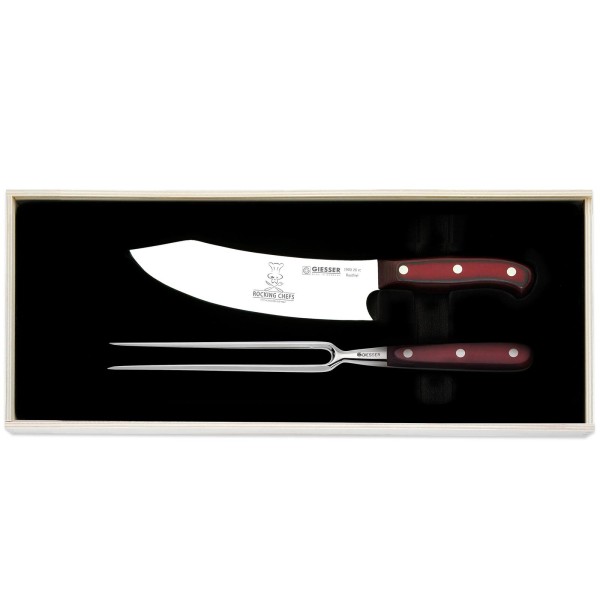 Giesser PremiumCut Tranchier Set 2-teilig mit Fleischgabel & Kochmesser 20 cm