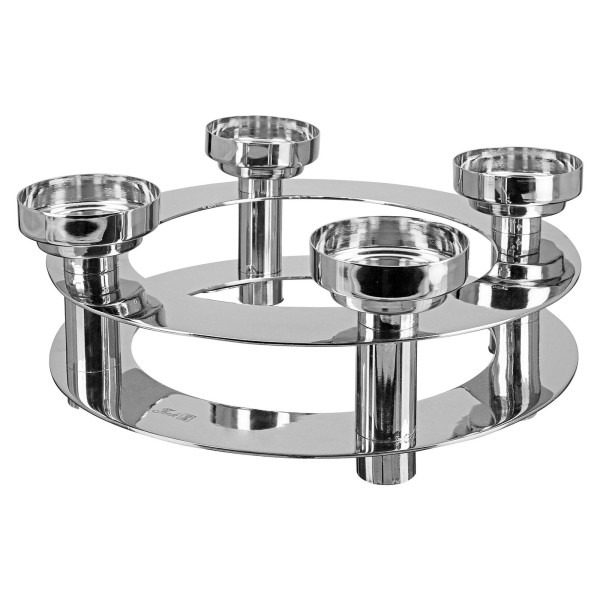 Fink Kerzenhalter-Kranz Ø 33 cm aus Aluminium 4-flammiger Adventskerzenständer - Art.-Nr. 143055