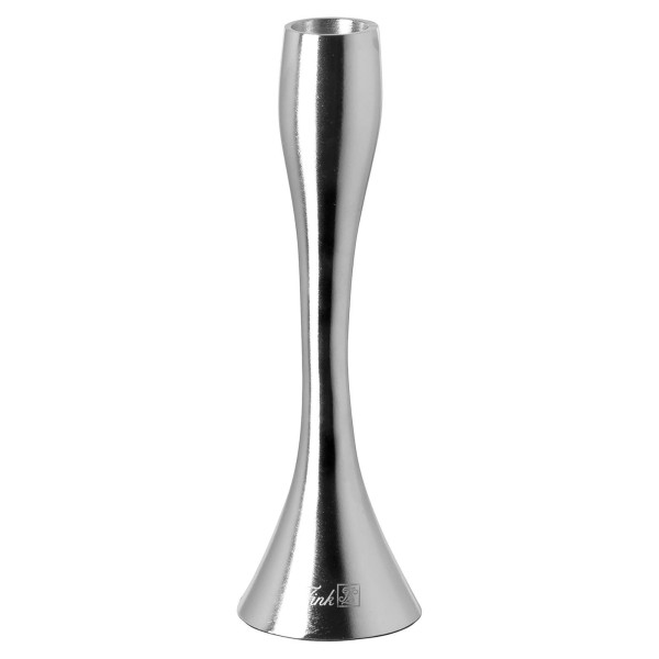 Fink hoher Kerzenhalter für Stabkerzen 23 cm matt vernickelt schlankes Design - Art.-Nr. 140255