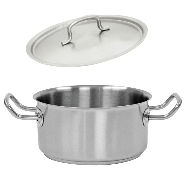 Schneider Bratentopf 20 cm Induktion 2,7 Liter 18/10 Edelstahl Schmortopf mit Deckel