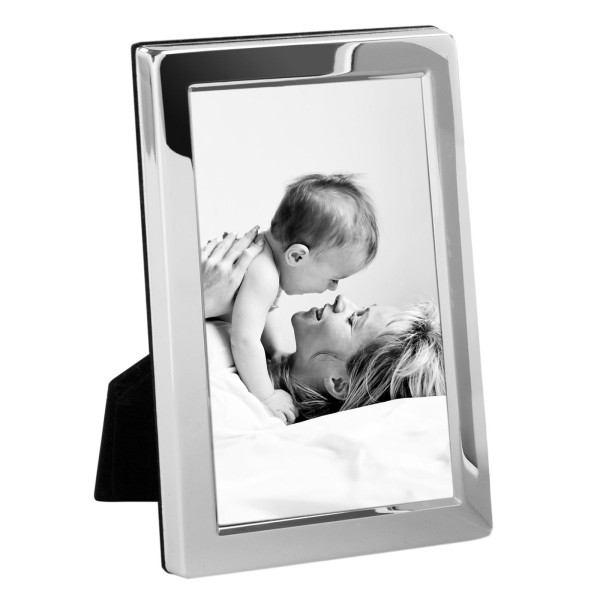 Fink versilberter Bilderrahmen 13x18 cm Fotorahmen glänzend glatte Leiste - Art.-Nr. 133123