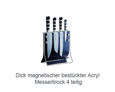 Dick magnetischer bestückter Acryl Messerblock 4 teilig