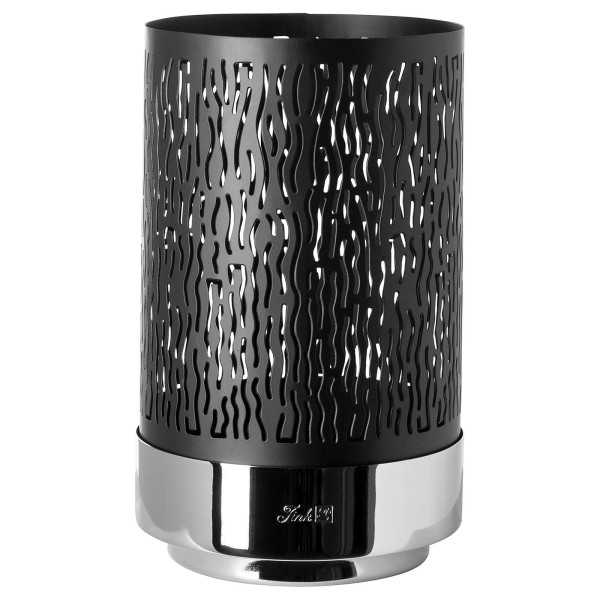 Fink elegantes Windlicht ohne Glas 26 cm hohes schwarzes Stimmungslicht für LED-Kerzen - Art.-Nr. 146311