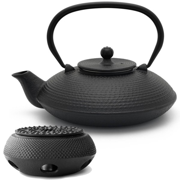 Bredemeijer Gusseisen Asia Teekanne Set Yunnan 0.8 Liter mit Guss Stövchen