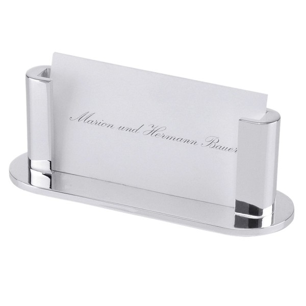 H.Bauer jun. Visitenkartenhalter 12 x 4 cm glatt poliert - Art.-Nr. 1851ver versilberter